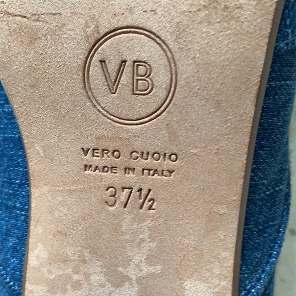 Veronica Beard Jaxon Chambray StepOn Mule. 7.5 - Picture 6 of 8